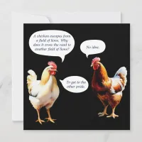 Chickens Humor Funny Hens Joke Novelty Greeting Card