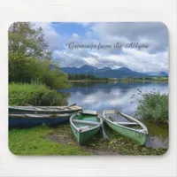 Rowing boats at the lake - Allgäu  Mouse Pad