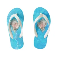 Conch Shell "Beach Life"  Kid's Flip Flops