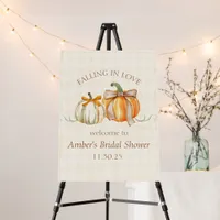 "Fall in Love" Autumn Bridal Shower Welcome Sign