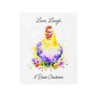 Love, Laugh and Raise Chickens Metal Print