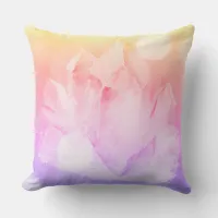 *~* Faux Rose Quartz Crystal & Lavender Ombre Throw Pillow