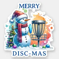 Merry Disc-mas | Disc Golf Personalized Christmas Sticker