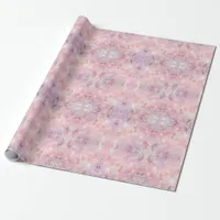 Simple Whimsical Cute Pink Spiderwebs  Wrapping Paper