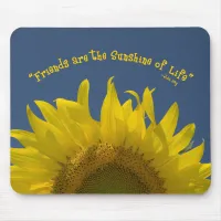 Friendship Sunflower Mouse Pad