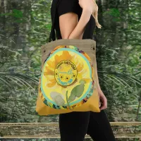 Sunflower  Birthday Girl Yellow Black  Tote Bag