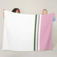 Trendy Modern color block and Stripes  Fleece Blanket