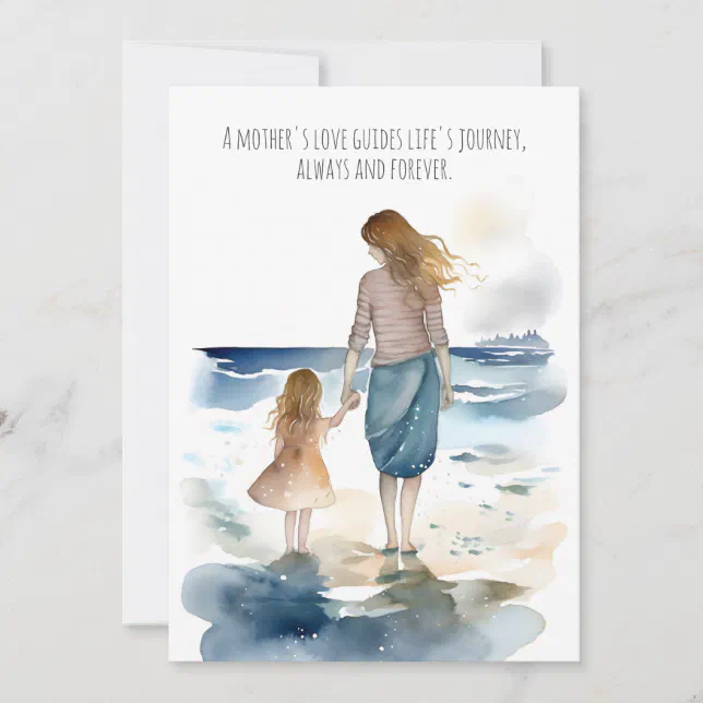 Mom and me at the beach | Mother's Day Card