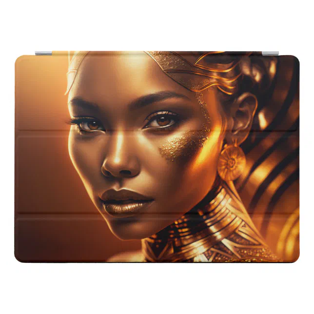 Woman Face Gold Makeup Portrait iPad Pro Cover