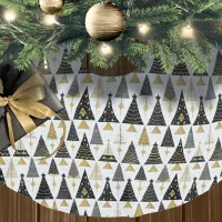 Black Gold Christmas Pattern#25 ID1009 Brushed Polyester Tree Skirt