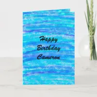 Birthday Card | Blue and Purple Personalized