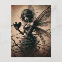 dark fairy postcard