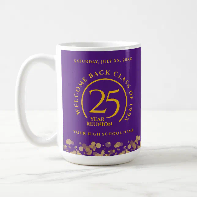 Purple & Gold School College Class Reunion Coffee Mug