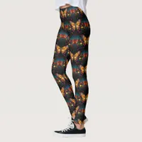 Twilight Symphony: Butterfly in a Cosmic Garden Leggings