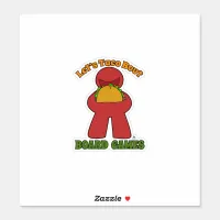 Funny Taco Bout Board Gamer Meeple Slogan Sticker