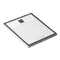 Modern Black White Gold with Business Logo Notepad