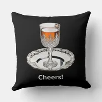 Bright & Merry, Now Where's the Sherry? Funny Xmas Throw Pillow