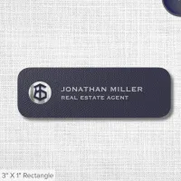 Logo Name Title Customizable Realtor Name Tag