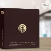 Burgundy Financial Report Binder