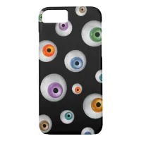 Spooky Zombie Bloodshot Eyeballs Black iPhone 8/7 Case