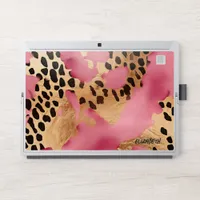 Chic Pink and Gold Wild Animal Skin Pattern