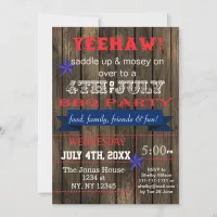 Western July 4th BBQ Holiday party Invitation