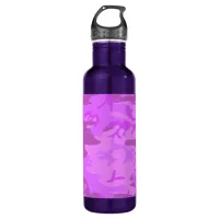 Light Purple Camouflage Stainless Steel Water Bottle