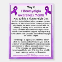 May is Fibromyalgia Awareness Month Foam Board