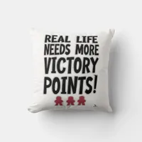 Real Life Victory Points Board Gamer Lifestyle Throw Pillow