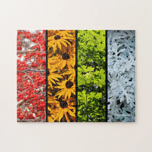 Colors of the Changing Seasons Quadriptych Jigsaw Puzzle