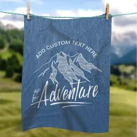 Up For Adventure Mountains White ID358 Fleece Blanket