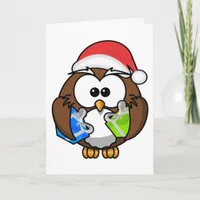 Owl Christmas Holiday Card