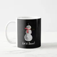 Cute Christmas Chalkboard Snowman | Let it Snow Coffee Mug