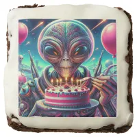Hope Your Birthday is Out of this World | Alien Brownie