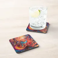 Vibrant Abstract Design Beverage Coaster