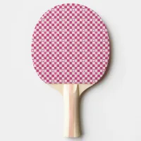 Pink Checkers & Hearts Ping Pong Paddle