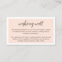 Elegant Pink and White Romantic Couple Shower Enclosure Card