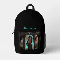 Creepy and Cute Halloween Girl Printed Backpack