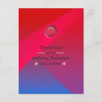 Geometric Glow Virtual Graduation Thank You Postcard