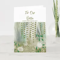 Modern Abstract Floral Nonna Mother's Day Thank You Card