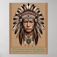 Wisdom from Native American Voices Poster