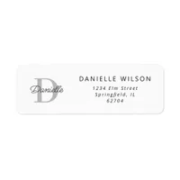 Elegant Minimal Custom Name Monogram Simple Chic Label