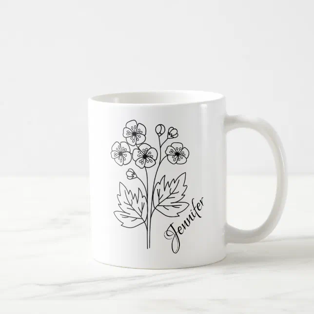 Personalized Birth Flower With Name - MAY Coffee Mug