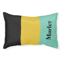 Stylish Color Block Modern Personalized Name Dog Pet Bed