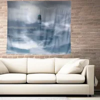 Lighthouse in the storm - Baltic Sea   Tapestry