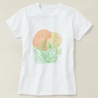 Botanical Wild Flowers Nature Lover Simple dotted T-Shirt