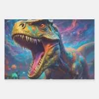 T-Rex Dinosaur  Wrapping Paper Sheets