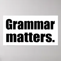 Grammar Matters | Language Skills Poster