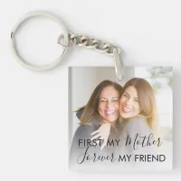 First My Mother Forever My Friend Photo Keychain