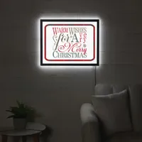 Warm Wishes Tartan Red/Green ID589 LED Sign